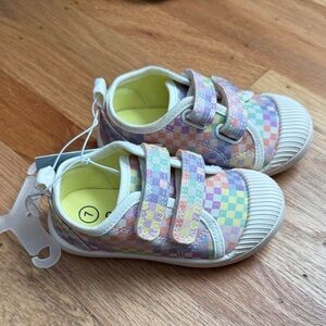 Cat & Jack Pastel Checkered Sneakers